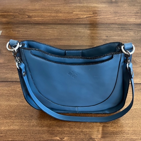 Patricia Nash Mirage Blue Shoulder Crossbody Distressed Vintage Leather Bag NWOT - Picture 11 of 15
